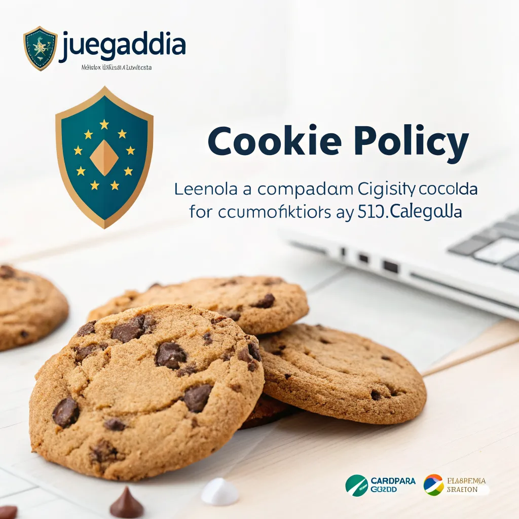 Ilustración de cookies digitales y escudo de privacidad representando la política de cookies de Accesoexclusjuegotime