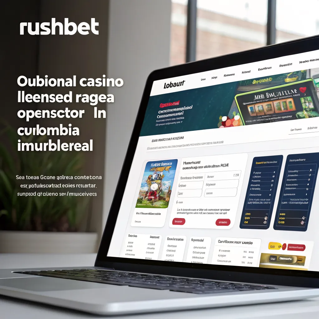 Captura editorial de la interfaz de Rushbet mostrando la página principal del operador licenciado en Colombia